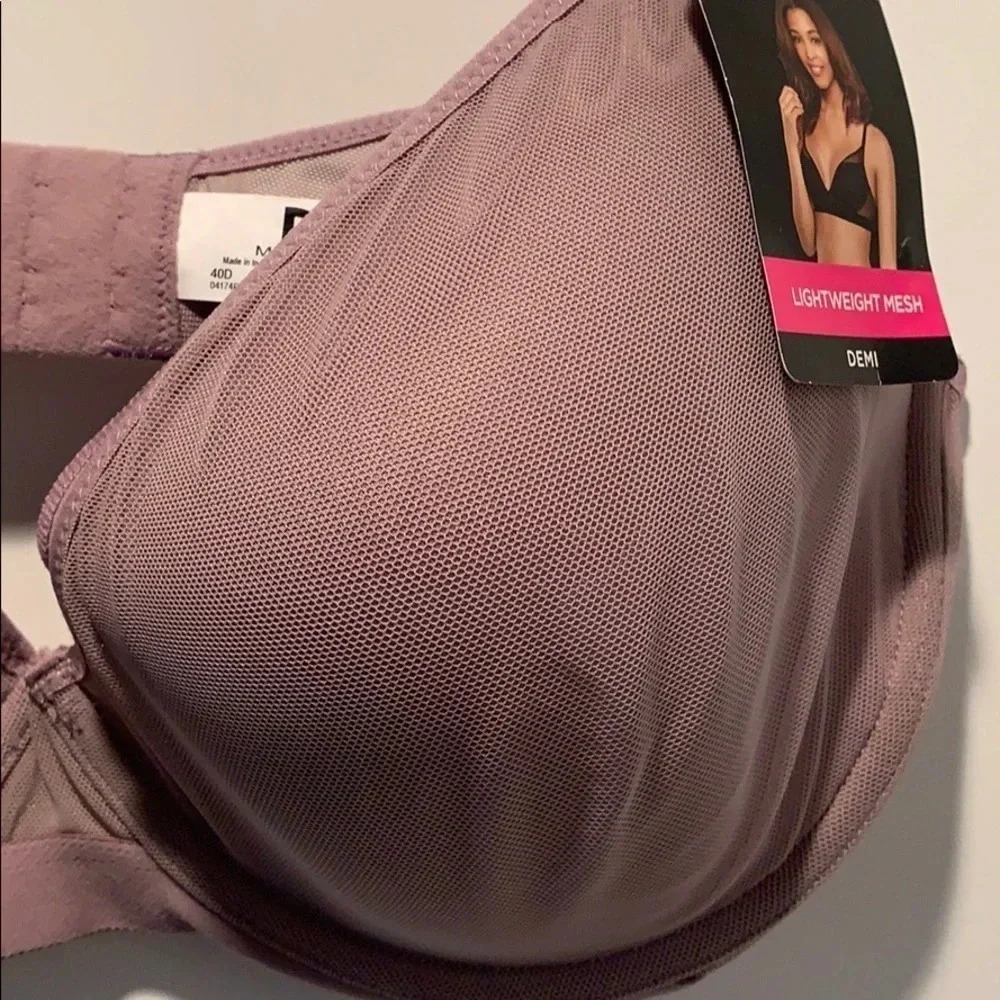 Maidenform Demi Cup Bra Mesh 40D - Picture 3 of 10